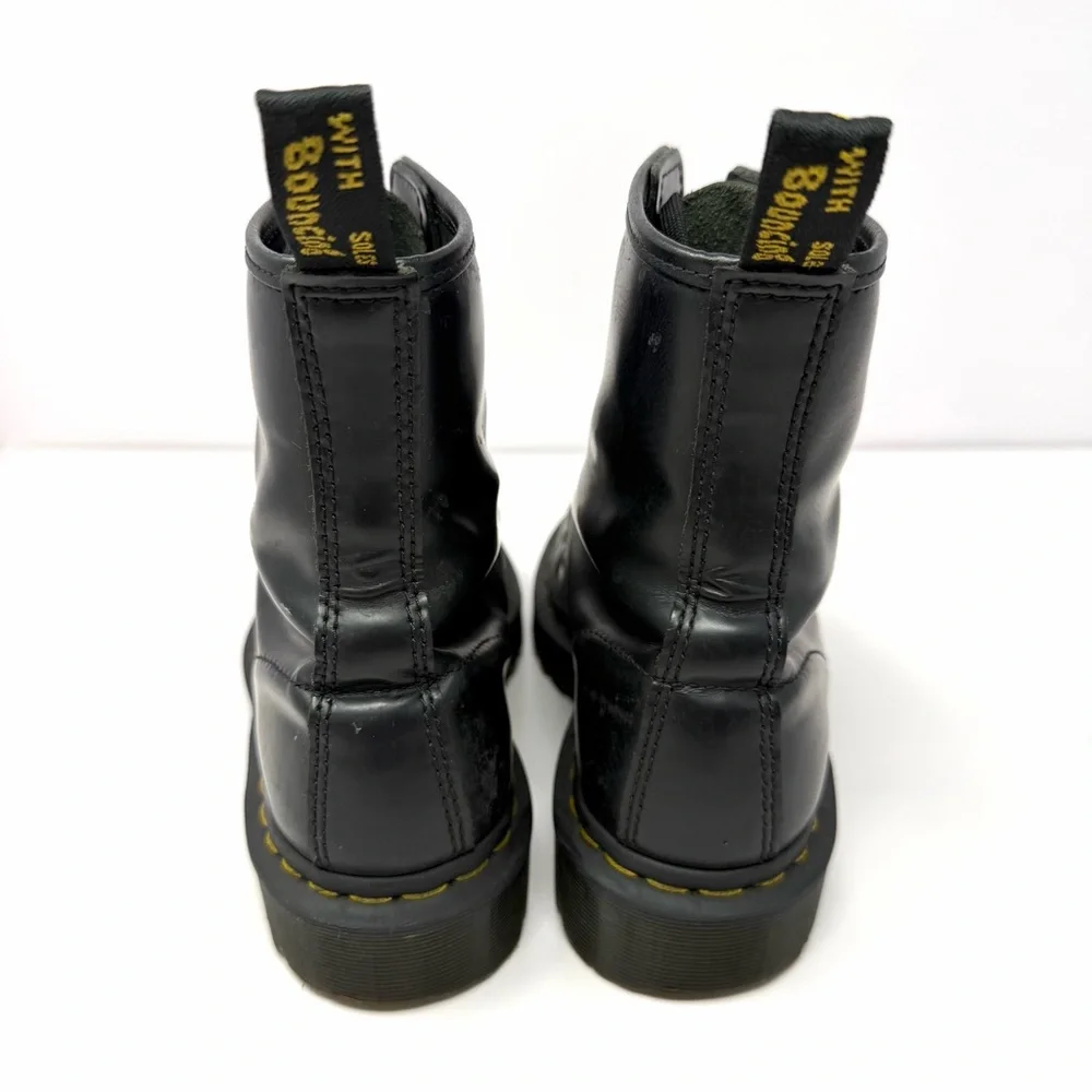 Dr. Doc Martens Women’s Bex 1460 Combat Boots Sz 7 Black Smooth Leather 25345 - Picture 6 of 10